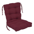 Blazing Needles 18 38-inch Twill Seat/Back Tufted Chair Cushion, 18 x 38, Burgundy