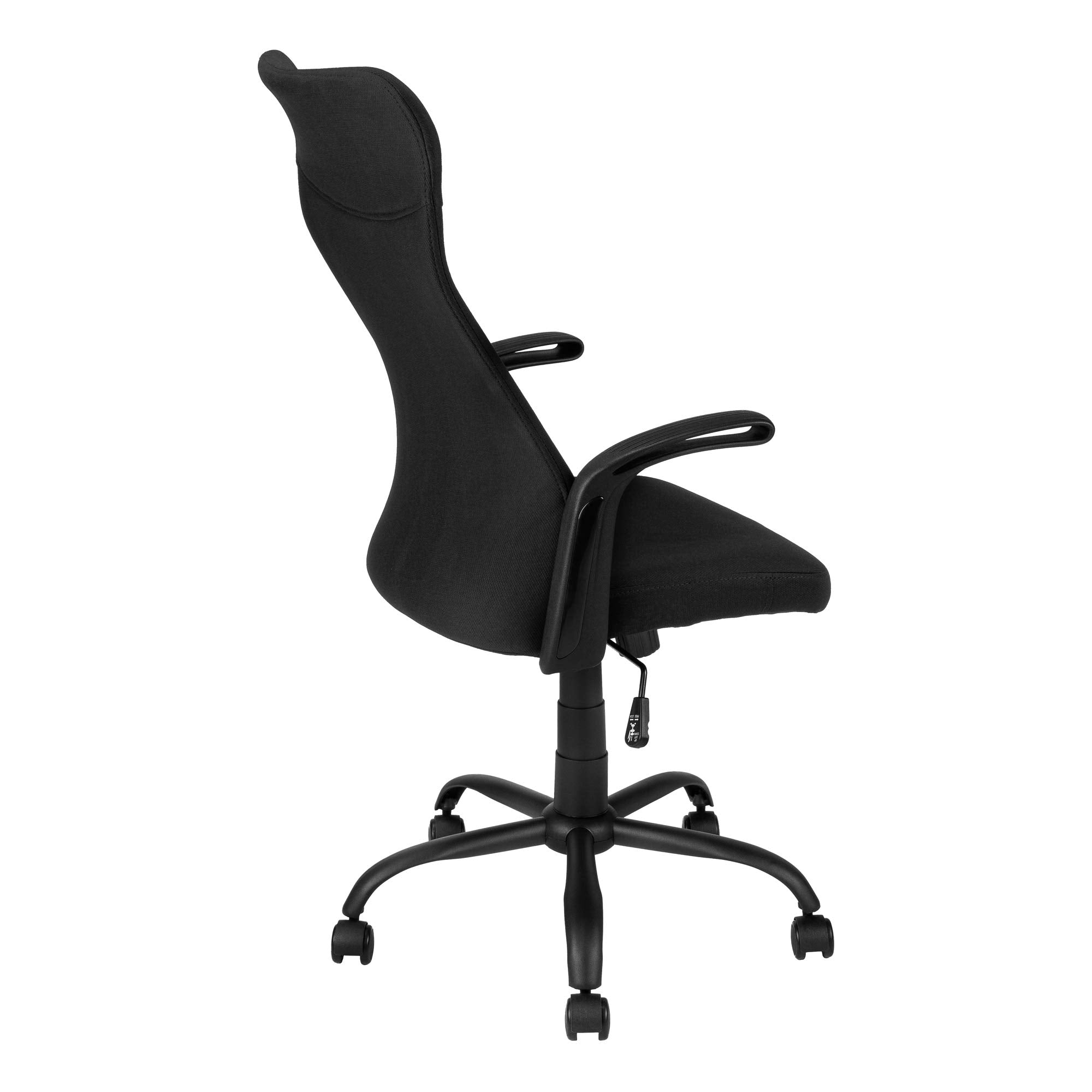Monarch Specialties BLACK FABRIC/MULTI POSITION OFFICE CHAIR