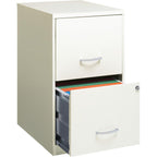 Lorell 2-Drawer File Cabinet, White, 14.2 x 18 x 24.5 - Compact Storage Solution for Home or Office