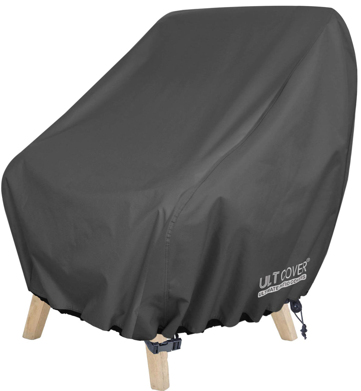 Ultcover Waterproof Patio Chair Cover - Outdoor Lounge Deep Seat Single Lawn Chair Cover Fits Up To 28W X 30D X 32H Inches, Blac