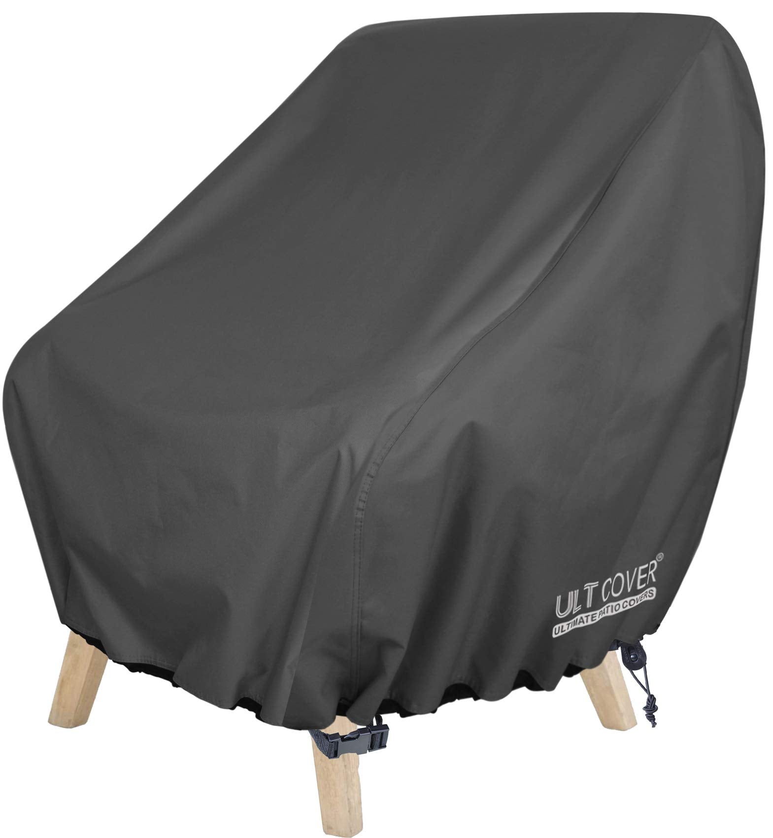 Ultcover Waterproof Patio Chair Cover - Outdoor Lounge Deep Seat Single Lawn Chair Cover Fits Up To 28W X 30D X 32H Inches, Blac