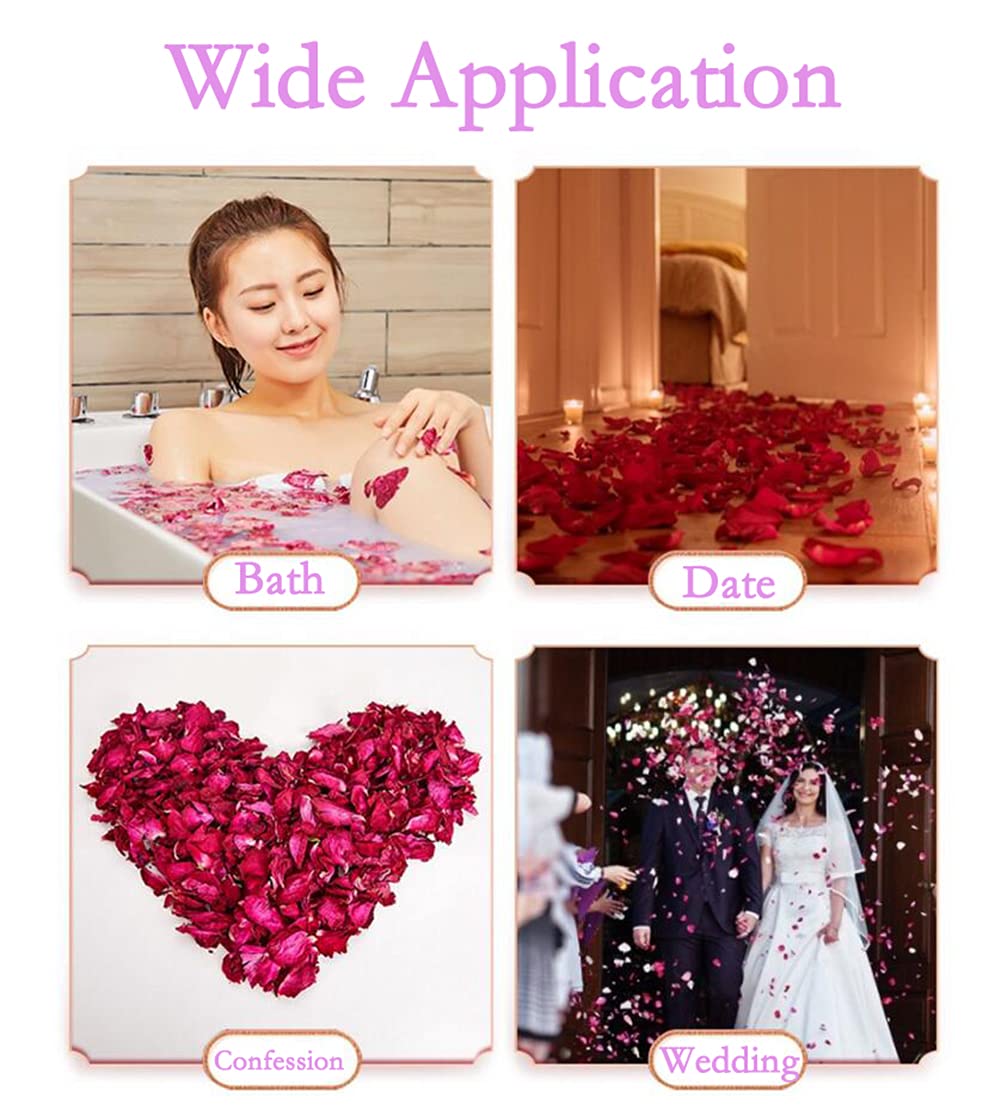 100 Grams Dried Natural Real Red Rose Petals Real Flower Rose Petals For Bath Aromatherapy Wedding Party Decoration Crafts Acces