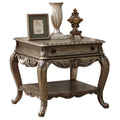 Acme Ragenardus 1 Drawer Wooden End Table With Bottom Shelf In Vintage Oak