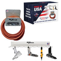 Pit Posse PP3359A Air Tool Pneumatic Rack Holder and Air Hose Hanger Combo- Made in USA- Aluminum Tool Organizer for Garage Trai