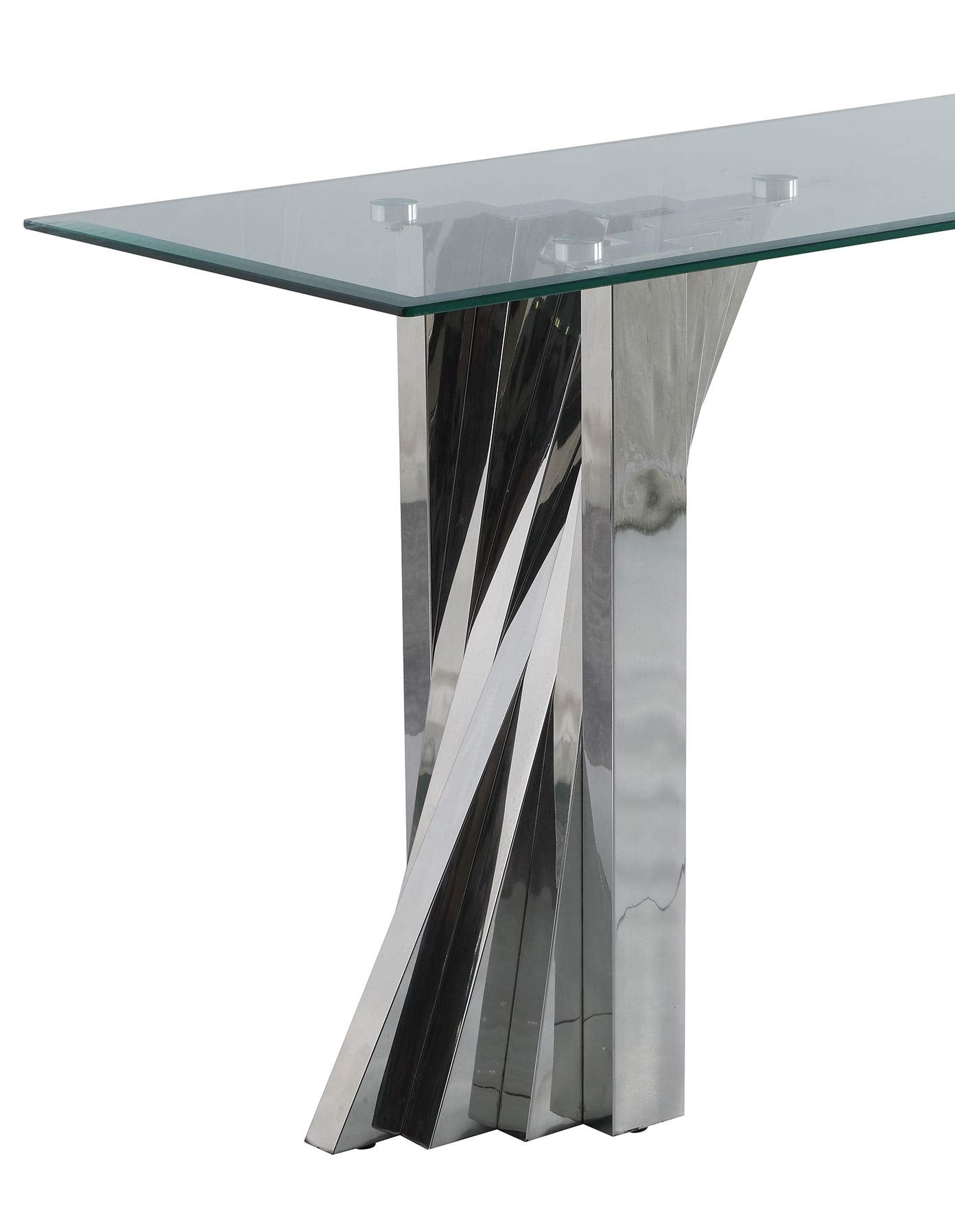 Best Quality Furniture CT03 Console Table, Silver
