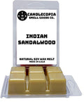 Candlecopia Indian Sandalwood Strongly Scented Hand Poured Vegan Wax Melts, 12 Scented Wax Cubes, 6.4 Ounces in 2 x 6-Packs