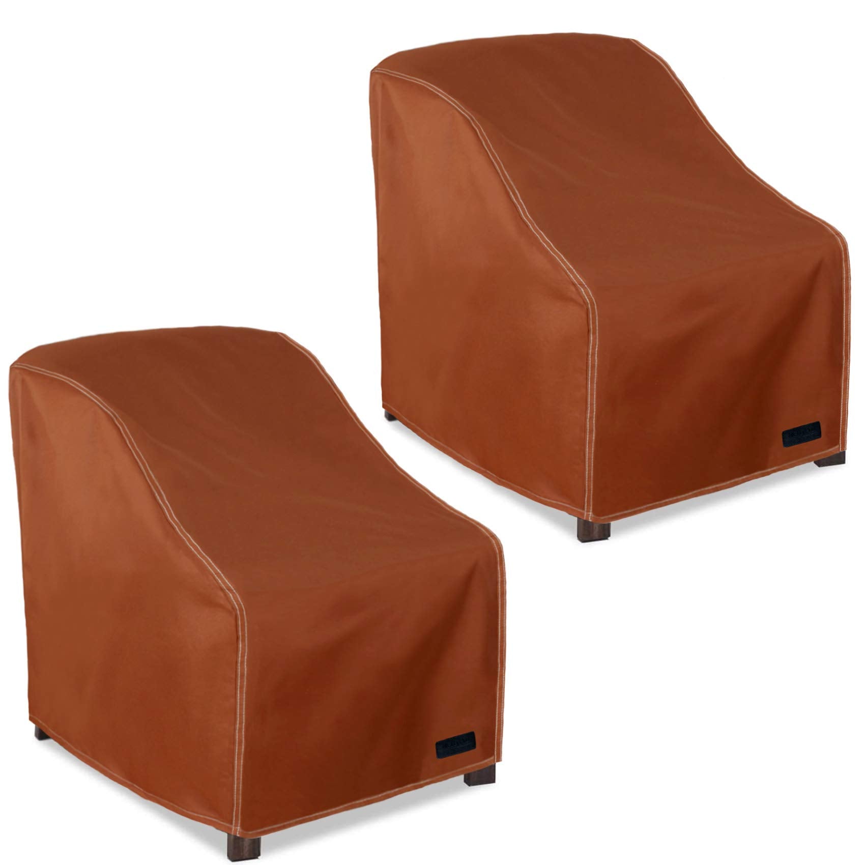 Nettypro Patio Chair Covers For Outdoor Furniture 2 Pack, Waterproof Heavy Duty Lawn Patio Furniture Cover Deep Seat Dining Chair Covers Small, 28W X 30D X 28H Inches, Brown