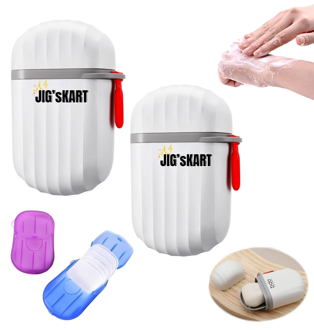 JIGsKART Travel Soap Box with Travel soap Paper | Travel Soap Case | Travel Soap Holder | Portable Soap Box Soap Container Box w