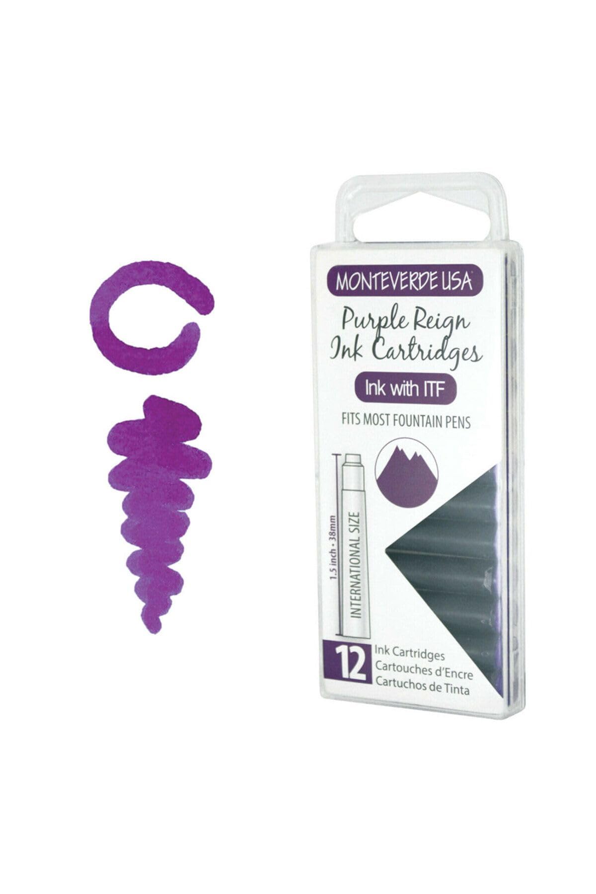Monteverde Ink Cartridge (Standard Size), Purple Reign