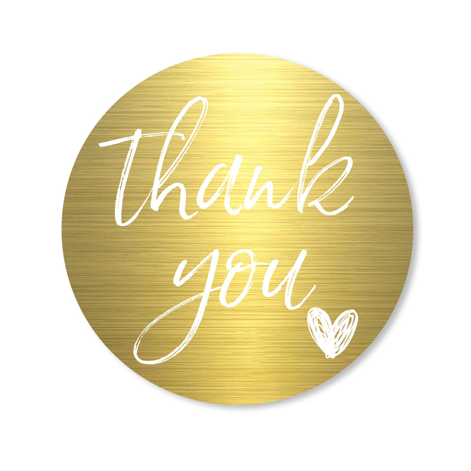 Yeachlaing 1.5 Inch Thank You Stickers,480 Thank You Stickers White Script On Gold Foil For Small Business,Self-Adhesive & Water