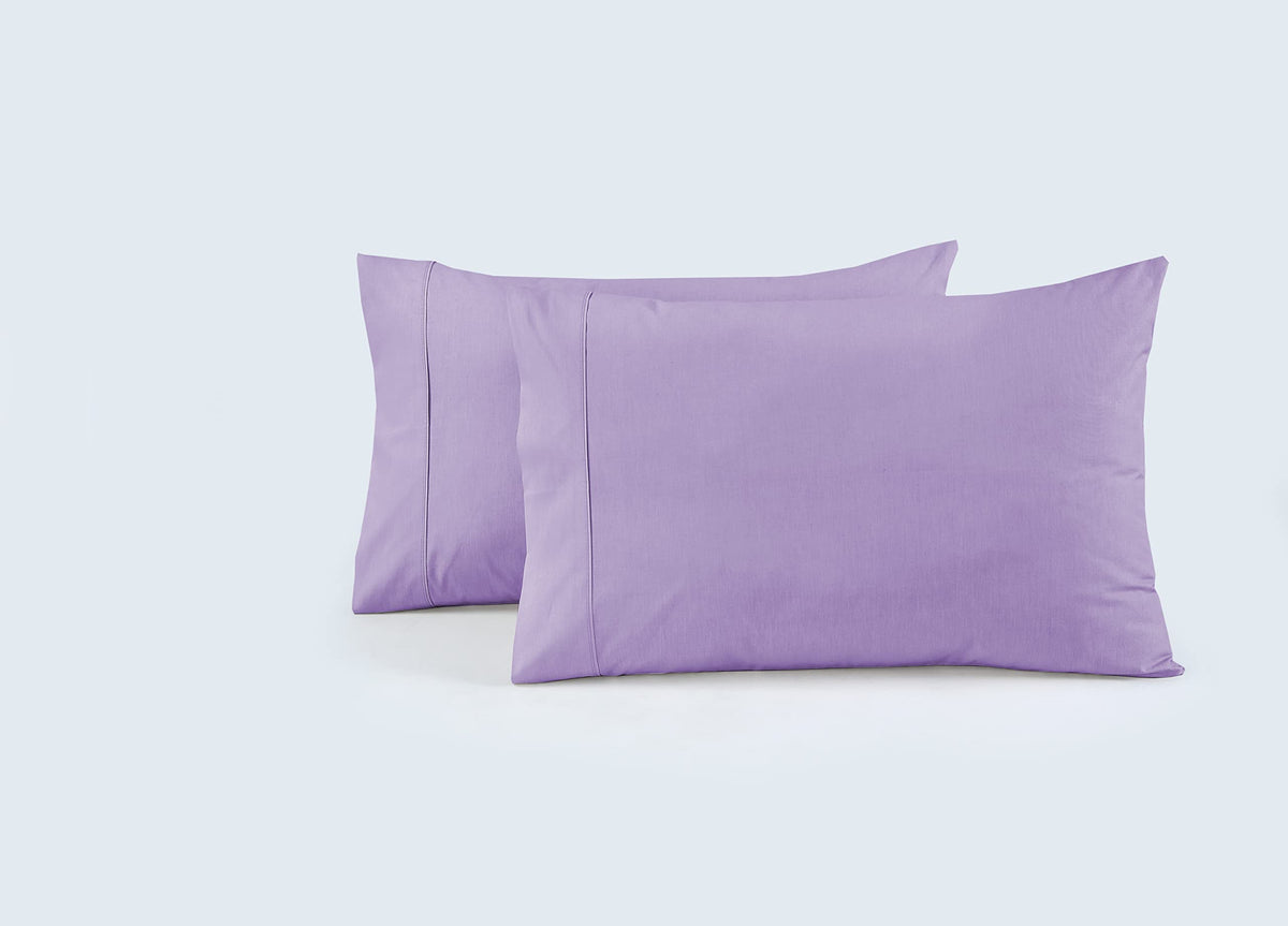 Shandreamz -100% Cotton Percale Pillowcases, 2 Pack King Size Pillow Cases, Light Weight & Airy, Cooling Pillow Cover For Hot Sl