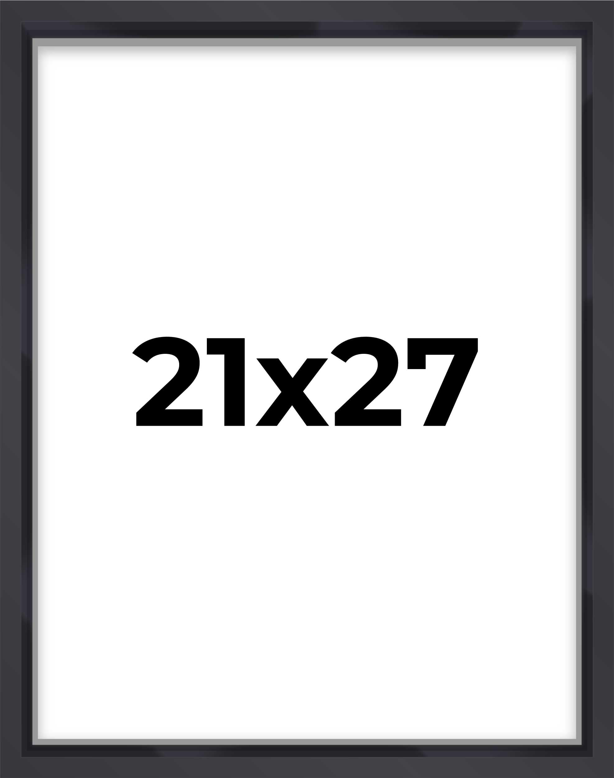 21x27 Shadow Box Frame Contemporary Black | 1'' Depth of Usable Space| Interior Size 21x27 or 27x21 Inches| UV Resistant Acrylic