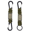 Zxkhyor 2 Pcs Paracord Keychain With Usa Flag, Paracord Carabiner Keychain Clip, Braided Lanyard Utility Ring Hook Outdoor Campi