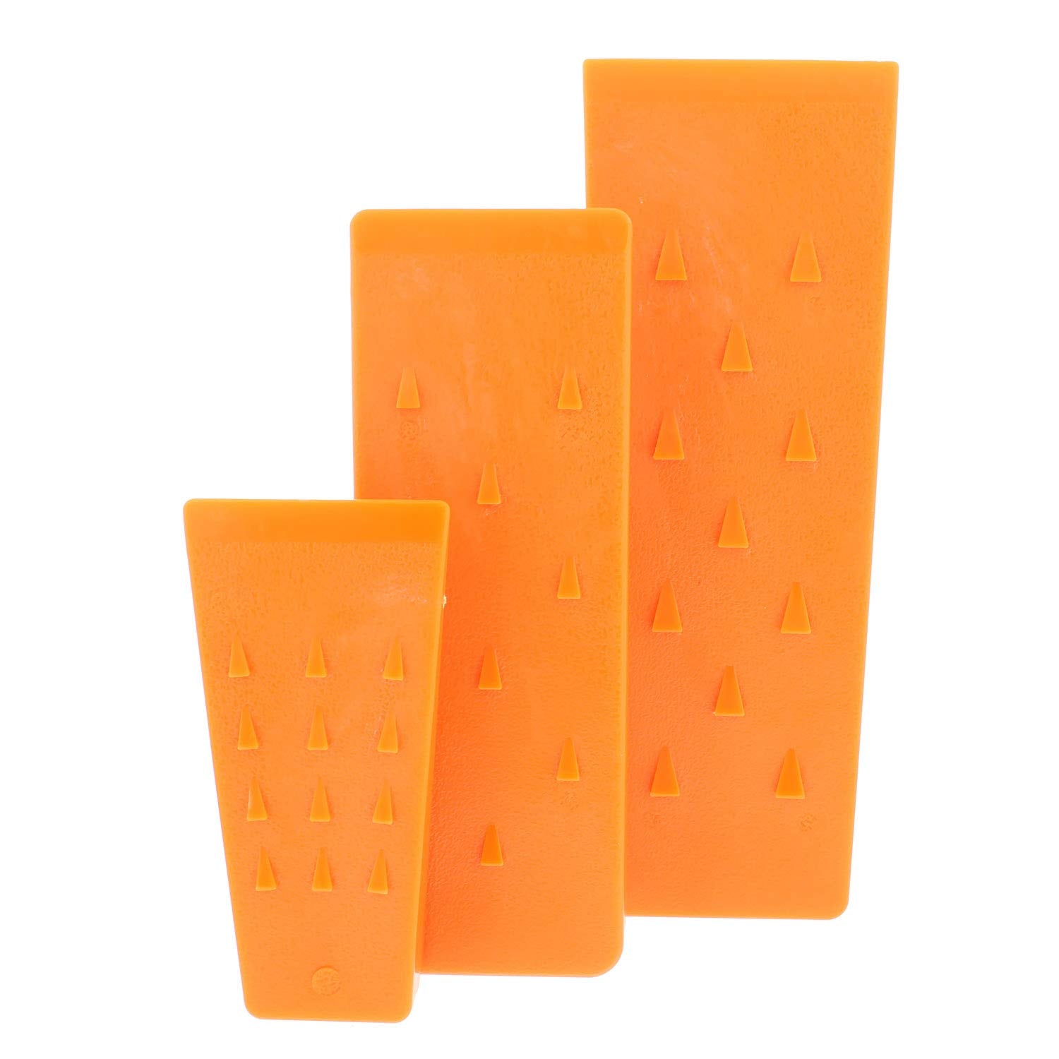Felled Spiked Tree Felling Wedges For Tree Cutting - Orange Plastic Felling Wedge, Logging Tools - 3 Pack