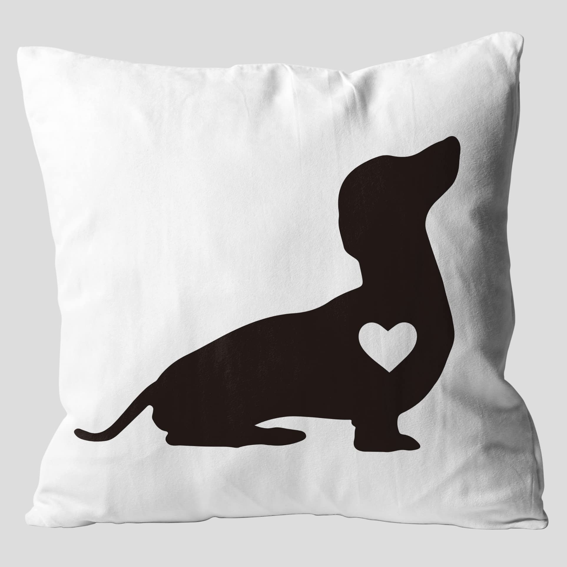 Grace Yonks Dachshund Heart Throw Pillow Covers, Painting Dachshund Gifts For Dog Lover,18 X 18 Inch Decorative Flannel Pillow C
