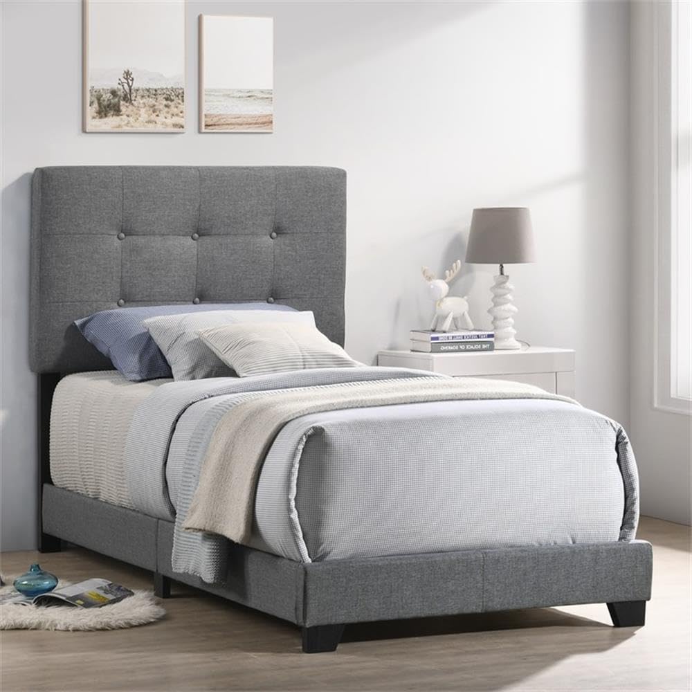 Intercon Addyson Twin UPH Bed Platform, Gray
