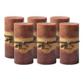 Royal Imports 3 x 6 Pillar Candles for Fall, Thanksgiving Holiday D  cor, Rustic Farmhouse Wedding & Home Decoration, Unscented 