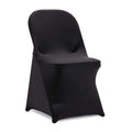 Howhic Folding Chair Covers For Party 12Pcs, Universal Spandex Chair Covers For Folding Chairs, Stretchy Fitted Chair Covers For Wedding, Party, Banquet, Conference (12Pcs, Navy)