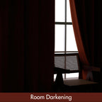 Miulee Burnt Orange Velvet Curtains Thermal Insulated Blackout Curtain Fall Drapes For Bedroom Living Room Darkening 108 Inches Long Rust Terracotta Panels Rod Pocket Set Of 2
