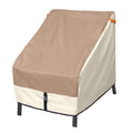 Porch Shield Patio Chair Covers -Waterproof Outdoor Lounge Deep Seat Single Lawn Chair Cover - 28W X 30D X 28H Inch, Light Tan &