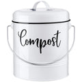 DAYYET Compost Bin Kitchen, 1.3 Gallon Farmhouse Kitchen Compost Bin Countertop, Indoor Countertop Compost Bucket with Lid and C