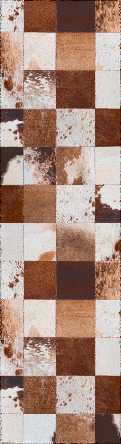 Addison Rugs Laredo Alr40 Brown 2'3&quot; X 7'6&quot; Indoor Outdoor Hallway Runner Rug, Stain Resistant Washable Kitchen Area Carpet For Bathroom, Entry, Patio, Laundry And Bedroom Rug