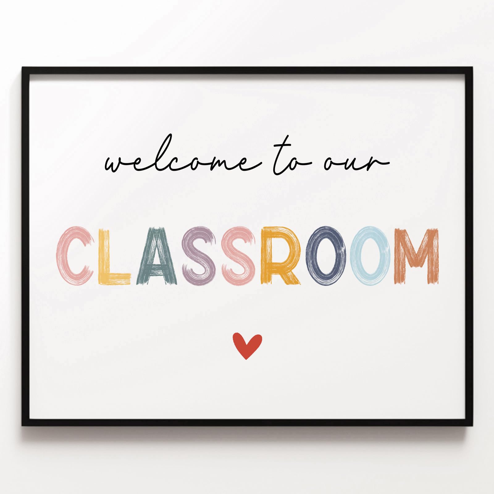 The Welcome To Our Classroom Art Print, Playroom Wall Decor, Educational Prints, Homeschool Classroom Decor, Boho Kids Pastel Al