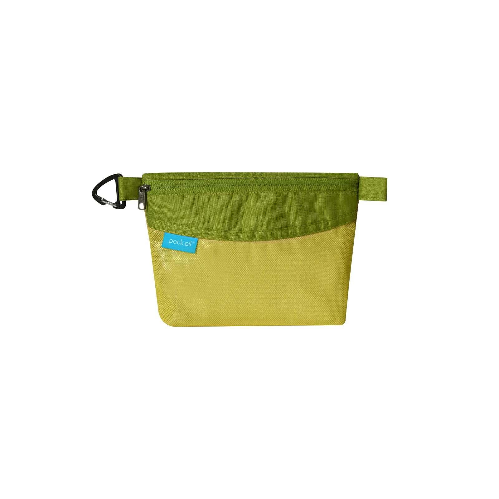 Pack All Water-Resistant Material Zipper Pouch, Mesh Zipper Bag For Storage, Travel, Office (Small, Green)