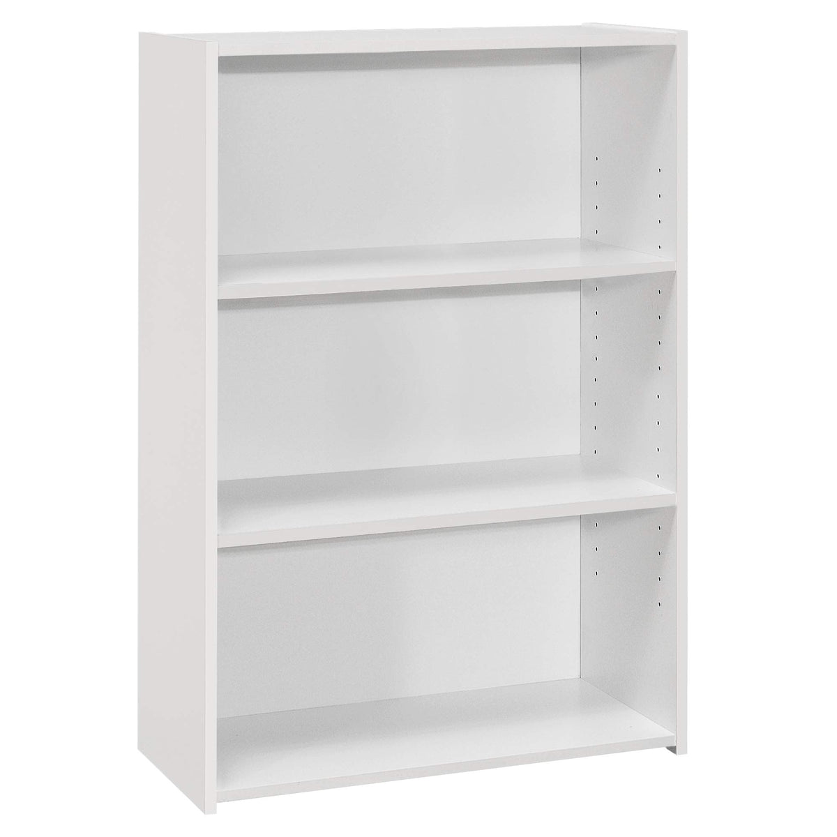 Monarch Specialties I BOOKCASE-36 H 3 Shelves Bookcase, White