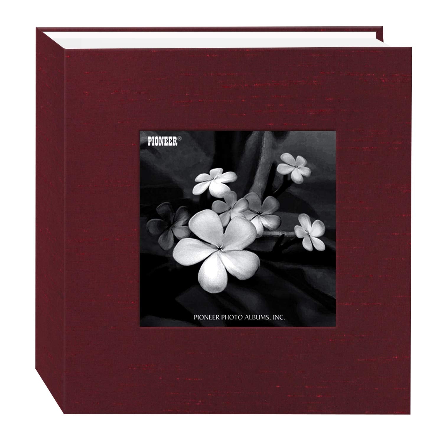 Pioneer Photo Albums 100 Pocket Cranberry Silk Fabric Frame Cover Photo Album for 4 by 6-Inch Prints