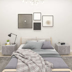 vidaXL Bedside Cabinet Home Indoor Living Room Bedroom Nightstand Side Cabinet Couch Table Telephone Stand Furniture Concrete Gray Engineered Wood