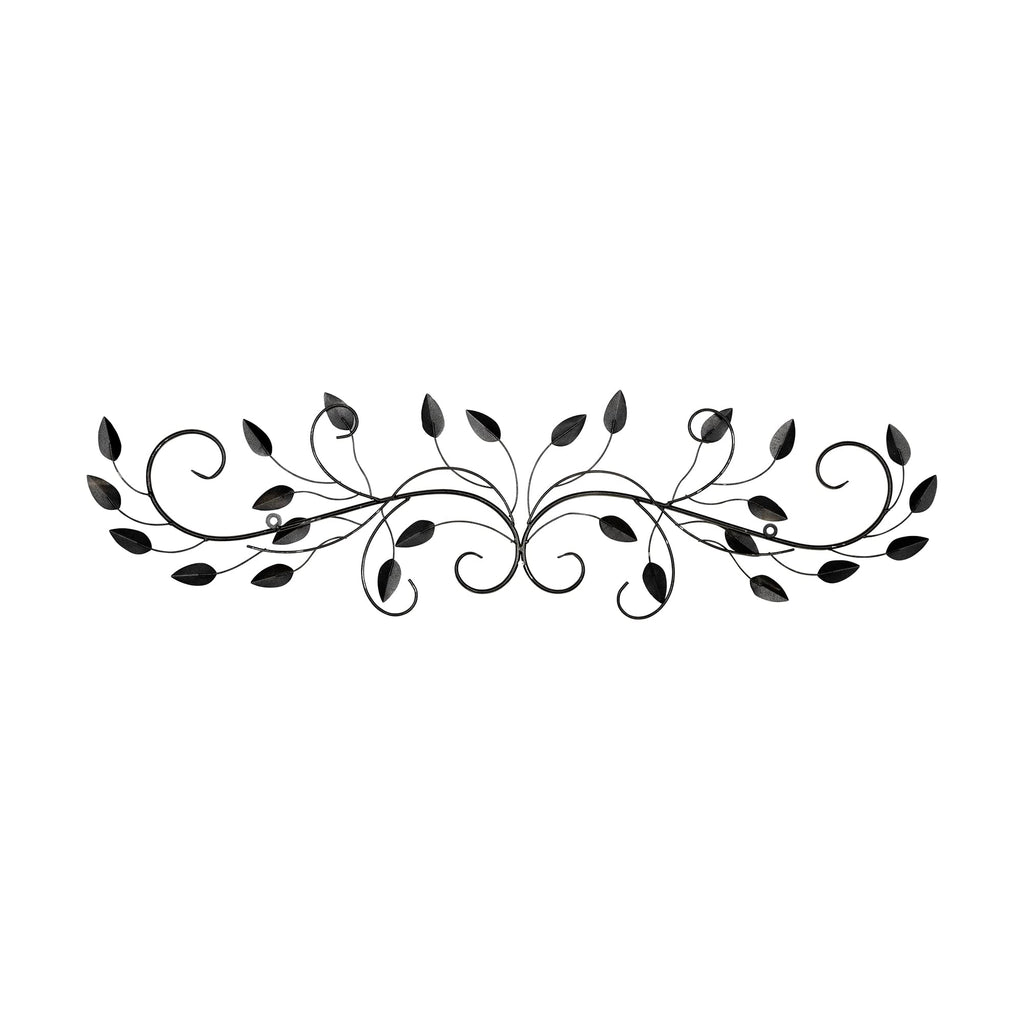 Stratton Home Decor Shd0065 Patina Scroll Leaf Wall Decor, 40.00 W X 1.00 D X 10.00 H