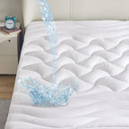 SLEEP ZONE Queen Waterproof Mattress Topper, Cooling Pillow Top for Hot Sleepers, Extra Thick, Deep Pocket, White