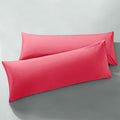 Milvowoc 2Pcs Brushed Microfiber Body Pillowcases - 20 X 48 Inch, Hot Pink Pillow Case Set Soft Non Slip Envelope Pillow Cover W