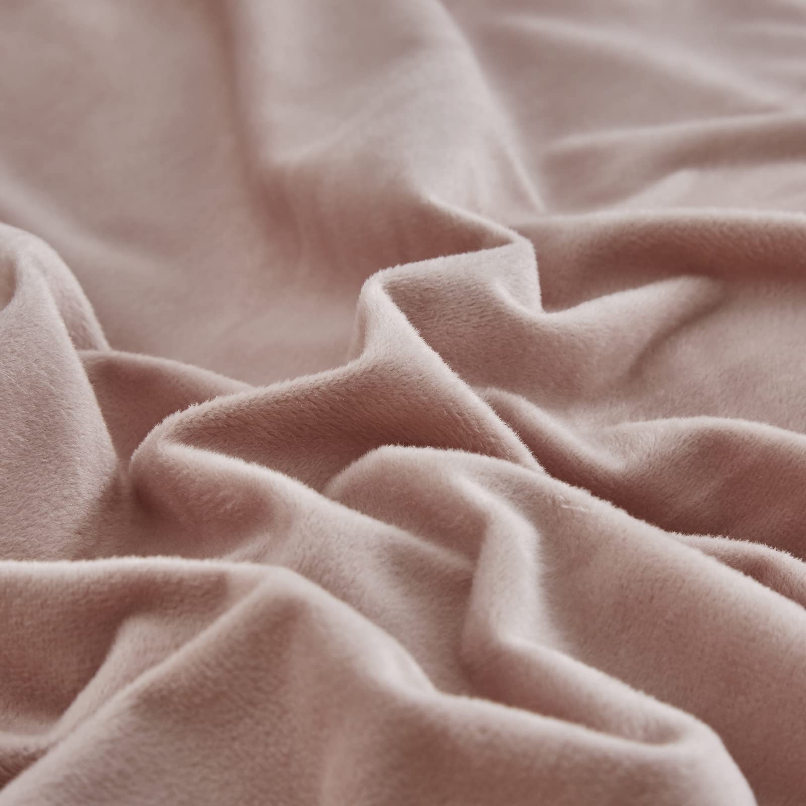 Clothknow Pink Velvet Comforter Set King 3Pcs Blush Fluffy Bedding Comforter Sets Soft Comforter Dusty Blush Comforter Sofy Pink King Size Comforter Set
