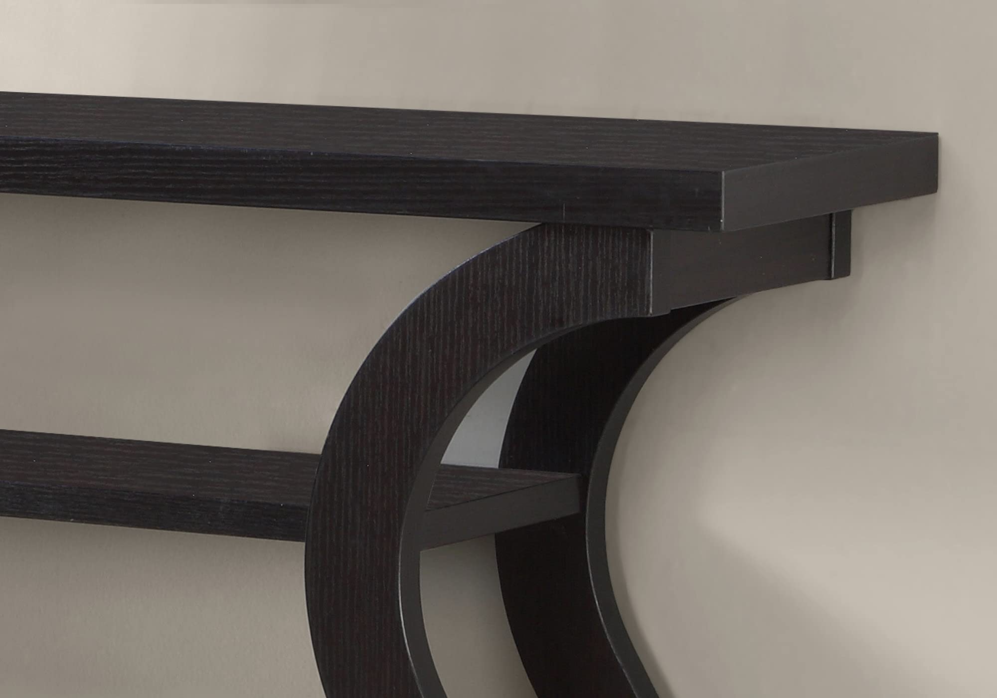 Monarch Specialties 47&quot; Console Table - Sleek And Modern Accent Table For Your Home (Cappuccino/Dark Brown/Espresso)