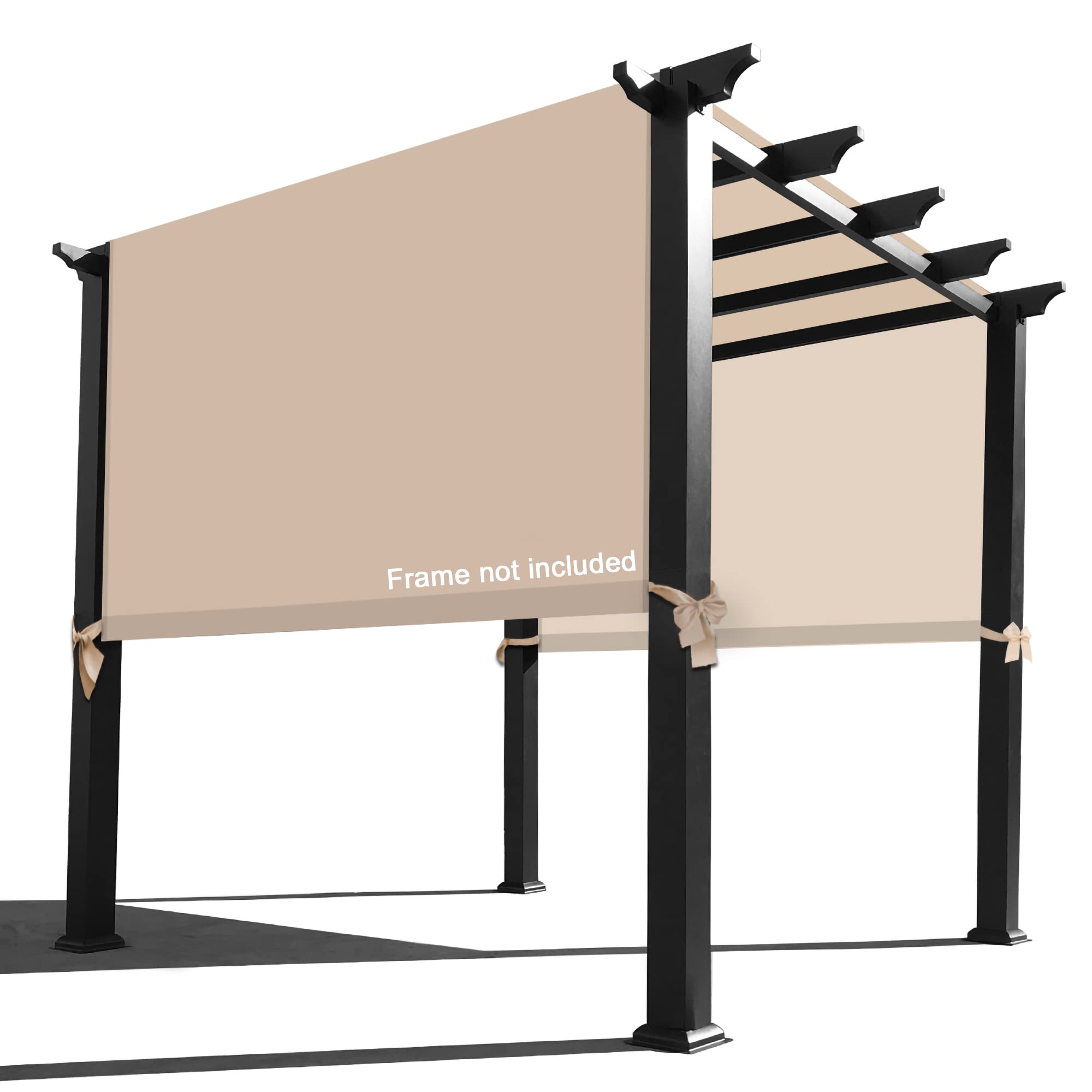 Alion Home Waterproof Pergola Covers - Pergola Replacement Canopy - Universal Replacement Canopy For Pergola (14' L X 10' W, Bei