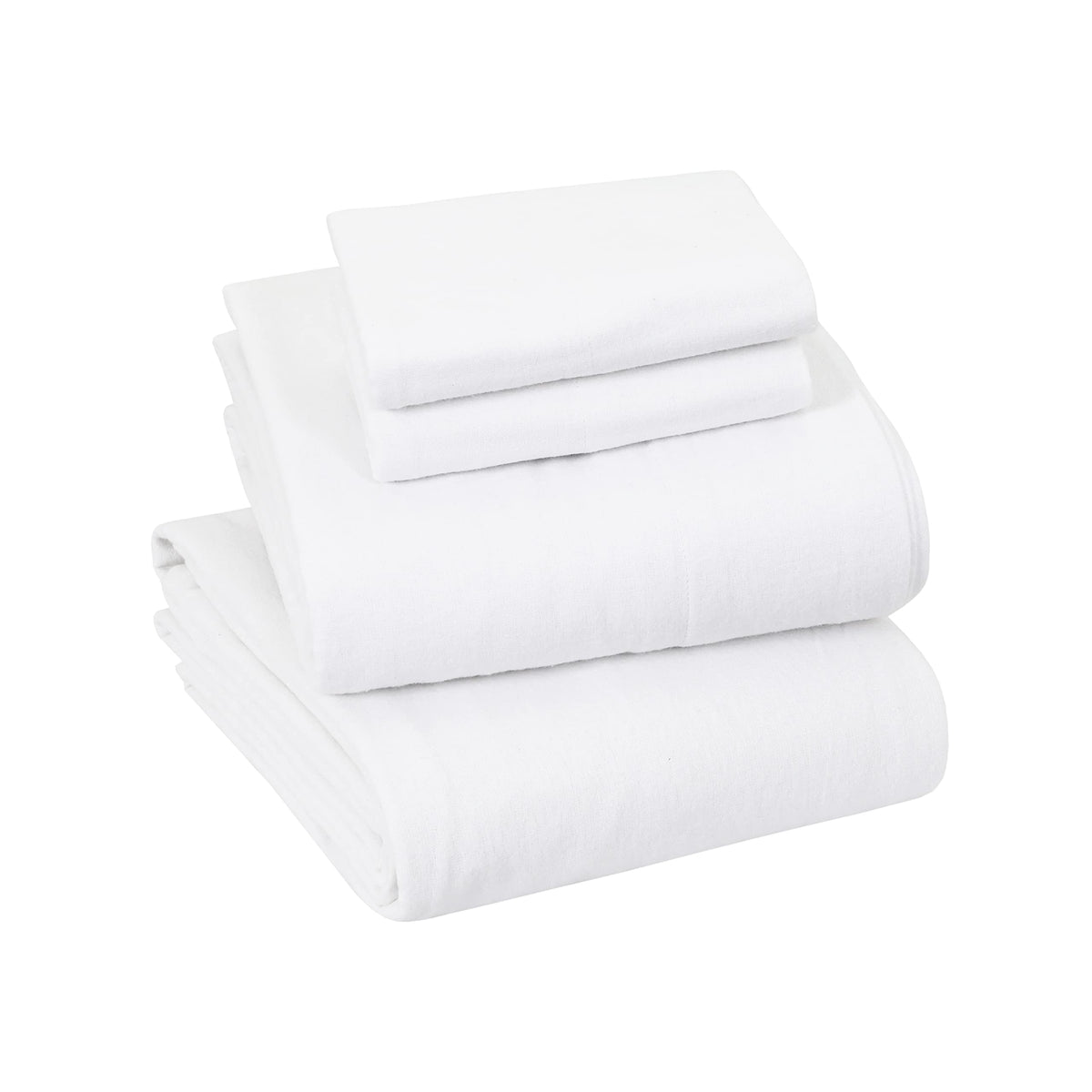 Sleepdown 100% Cotton Flannel Sheets King Size - Super Soft, Heavyweight, Double Brushed, Anti-Pill Flannel Bed Sheets King Size