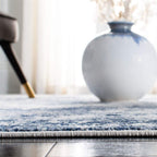 Safavieh Amelia Collection Accent Rug - 4' X 6', Navy & Grey, Modern Abstract Design, Non-Shedding & Easy Care, Ideal For High T