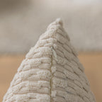 Kevin Textile 2 Packs Cream White Decorative Throw Pillow Covers 26X26 Inch For Living Room Couch Bed Sofa Rustic Farmhouse Boho Home Decor Soft Striped Corduroy Square Cushion Case 66X66 Cm