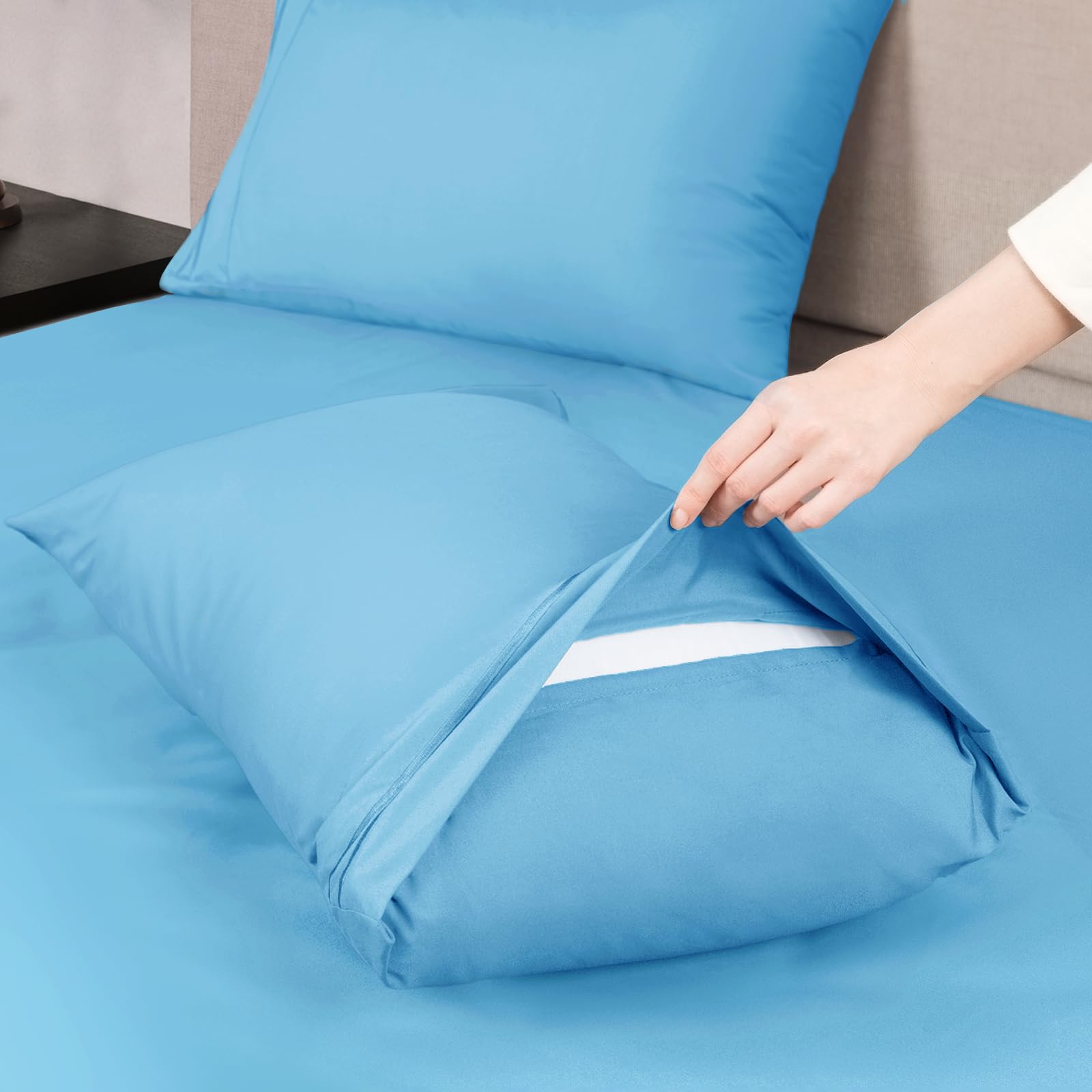 Mejoroom Full Size Sheet Set - Soft Microfiber Bed Sheets - Deep Pocket Fitted Sheet - Breathable, Wrinkle & Fade Resistant - 4