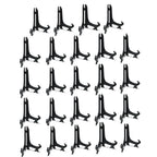Artliving 3'' Black Plastic Stand Cookie Holder Display Stand Place Card Holder Display Easels at Weddings, Birthday Party(24 Pa