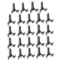 Artliving 4'' Black Plastic Stand Cookie Holder Display Stand Place Card Holder Display Easels at Weddings, Birthday Party(24 Pa