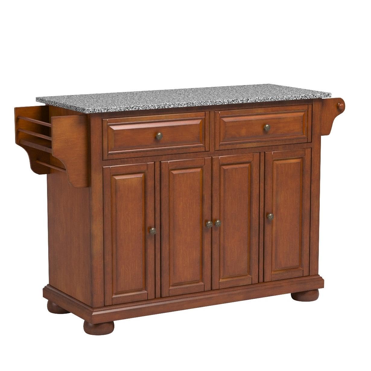 Crosley Furniture Alexandria Solid Granite Top Kitchen Island By Modern Marketing (Classic Cherry) (34&quot; H X 52&quot; W X 18&quot; D)