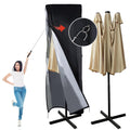 Patio Umbrella Parasol Cover,Umbrella Cover 420D Waterproof Outdoor Fits Double-Sided Umbrella 13-15 Ft,Large Umbrella Cover,Gar