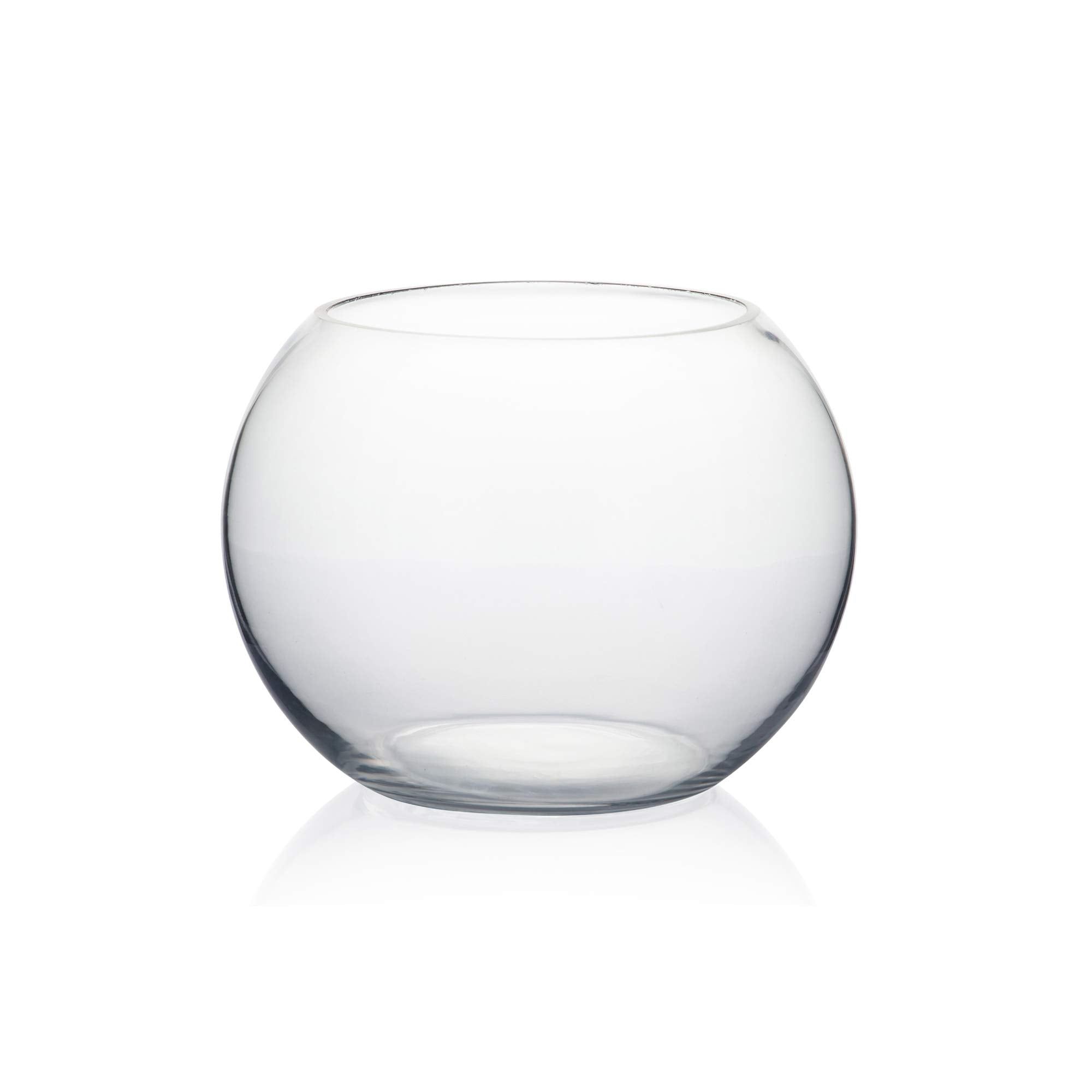 Wgv Bowl Glass Vase, Diameter 8', Height 6', Open Width 5', (Multiple Sizes Choices) Clear Bubble Planter Terrarium Fish Bowl