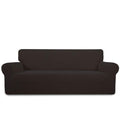 Purefit Stretch Oversized Sofa Slipcover – Spandex Jacquard Non Slip Soft Couch Sofa Cover, Washable Furniture Protector With Non Skid Foam And Elastic Bottom For Kids (Oversized Sofa, Chocolate)