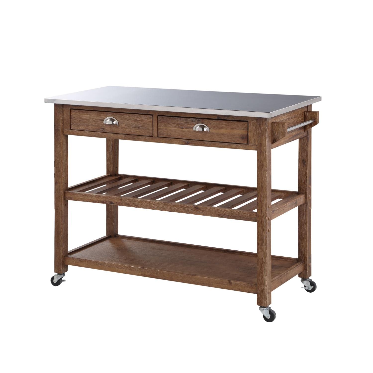 Boraam Sonoma Kitchen Cart with Drop-Leaf and Top - Thumbnail 3