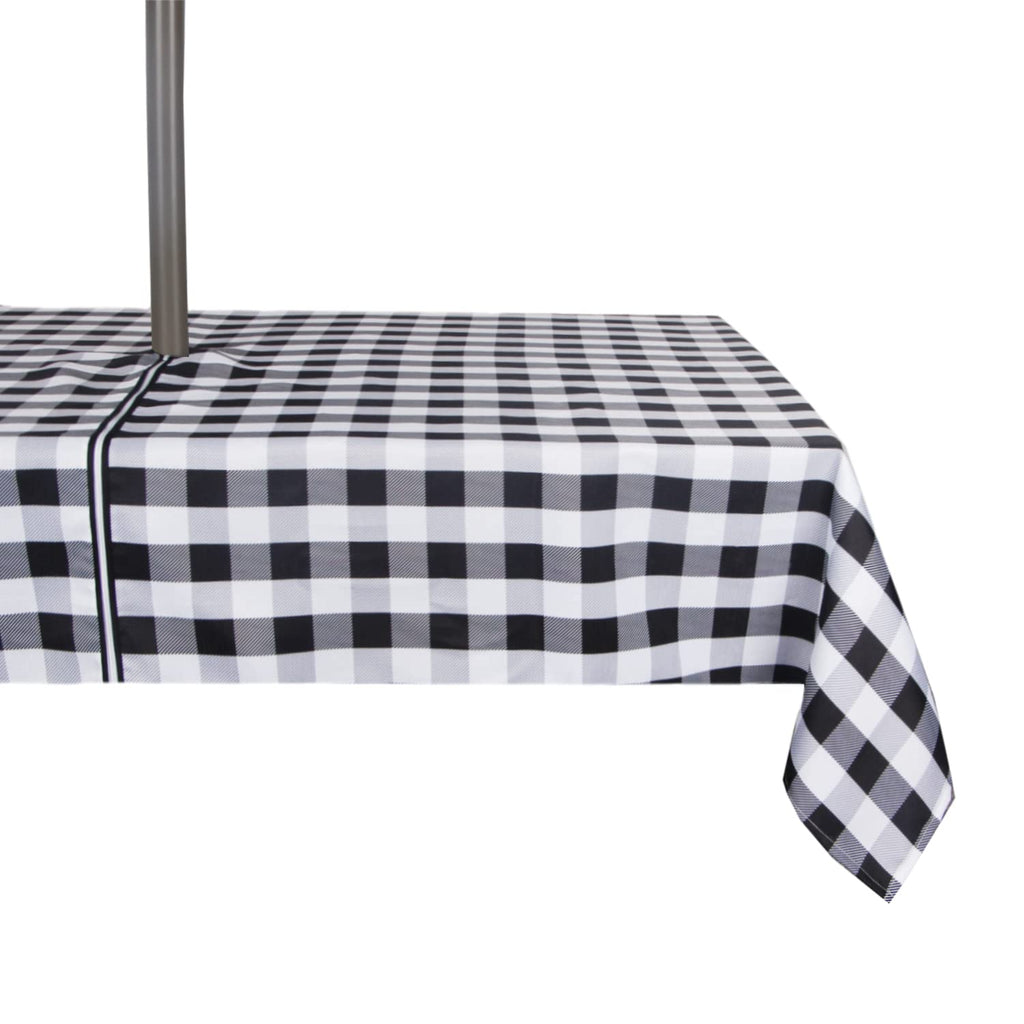 Ehousehome Outdoor Indoor 60X84 Inch Rectangle Tablecloth With Umbrella Hole And Zipper, Waterproof Zippered Patio Table Cloths, Spring/Summer Table Covers For Backyard Circular Table/Bbqs/Picnic
