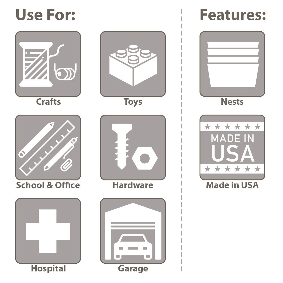 Akro-Mils 30088 Plastic Nesting Shelfmax Storage Bin Box, (18-Inch X 8-Inch X 6-Inch), Clear, (8-Pack)